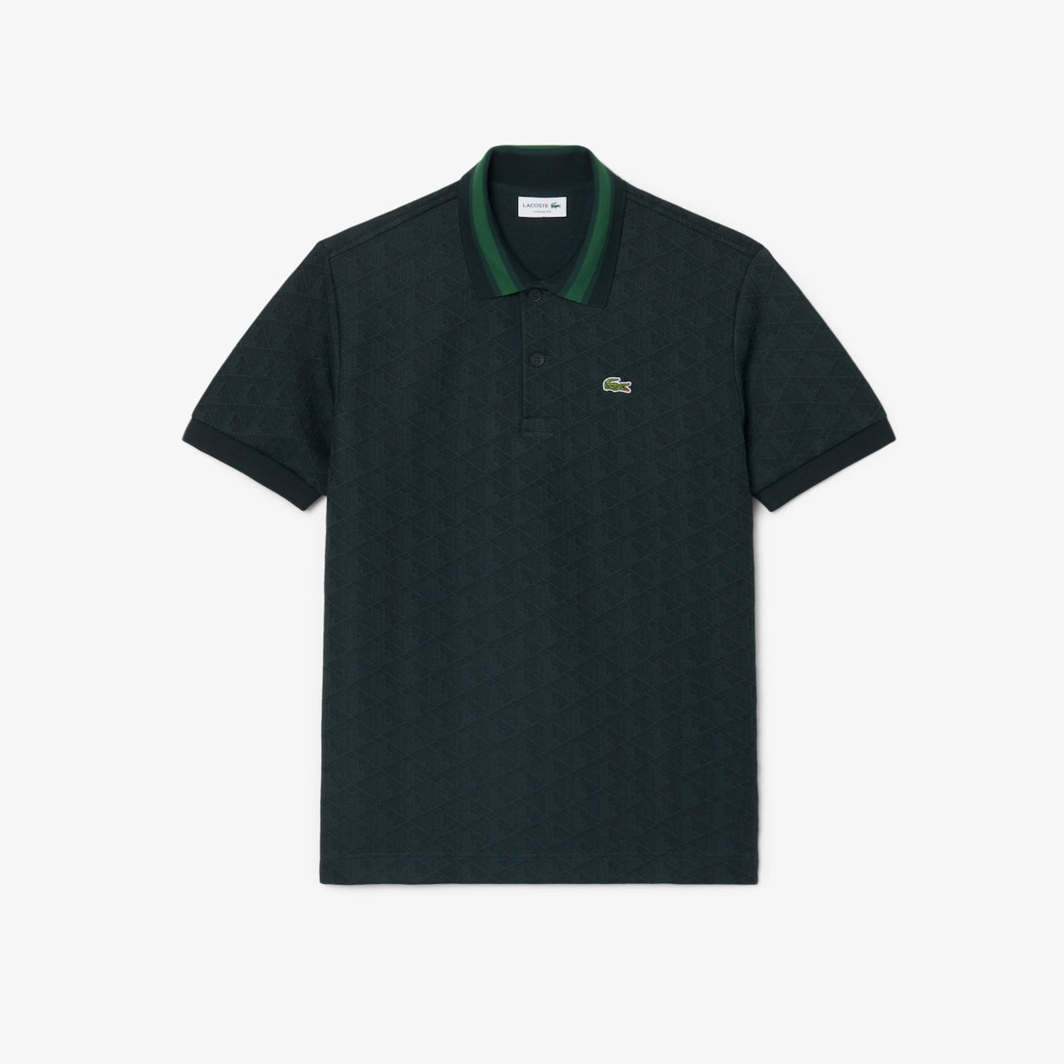 Polo dal taglio classico in jacquard con monogramma
