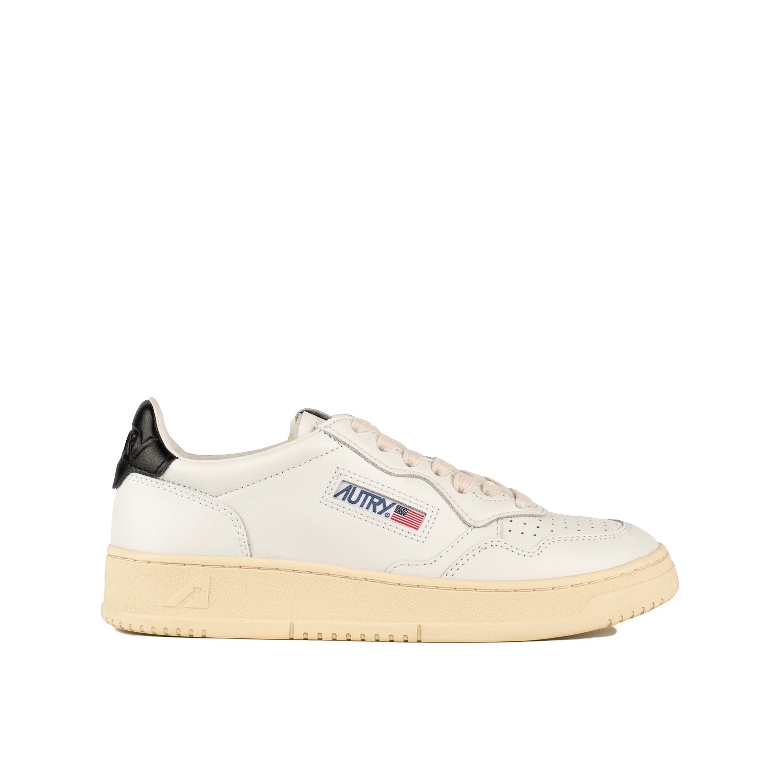 SNEAKERS MEDALIST LOW IN PELLE BIANCA E NERA