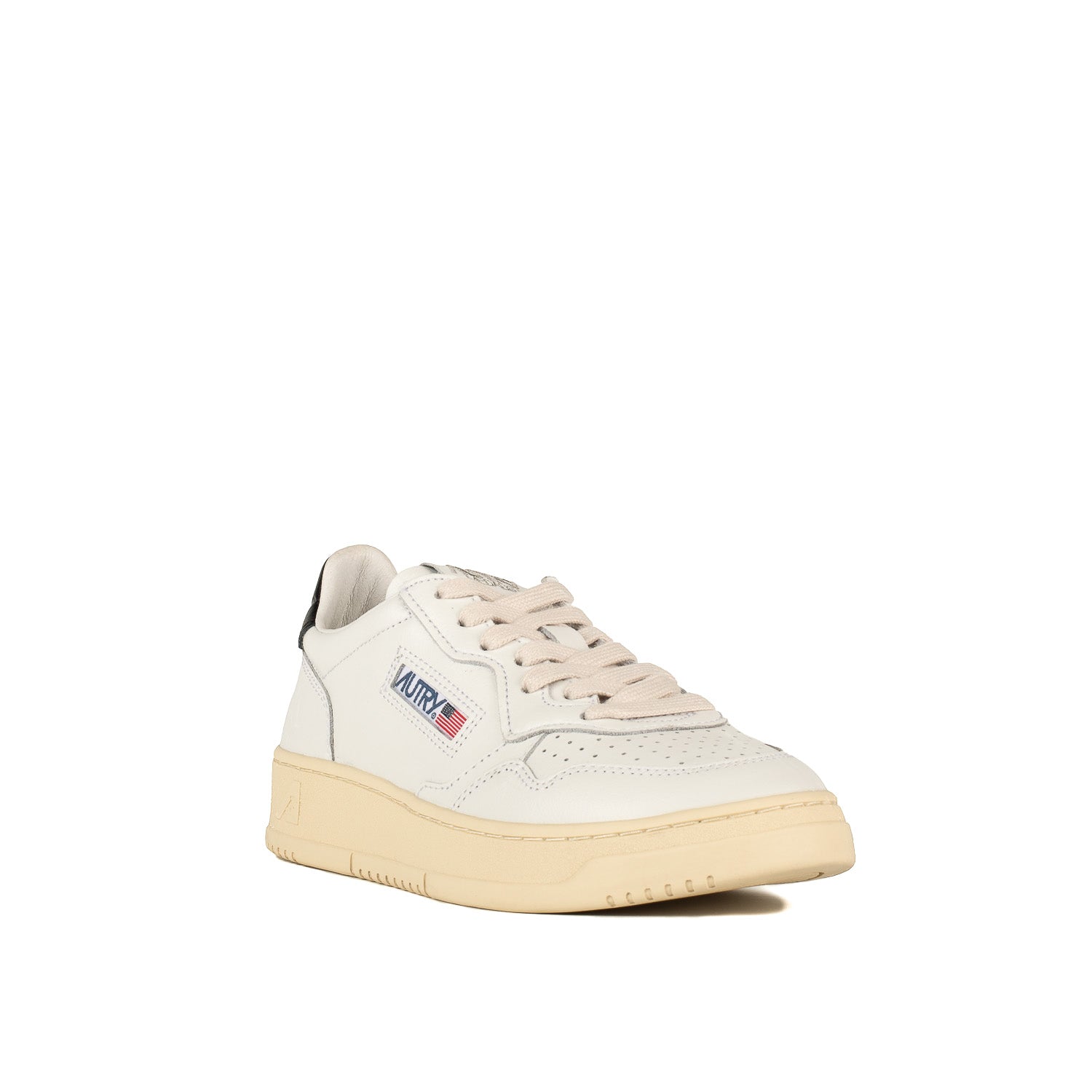 SNEAKERS MEDALIST LOW IN PELLE BIANCA E NERA
