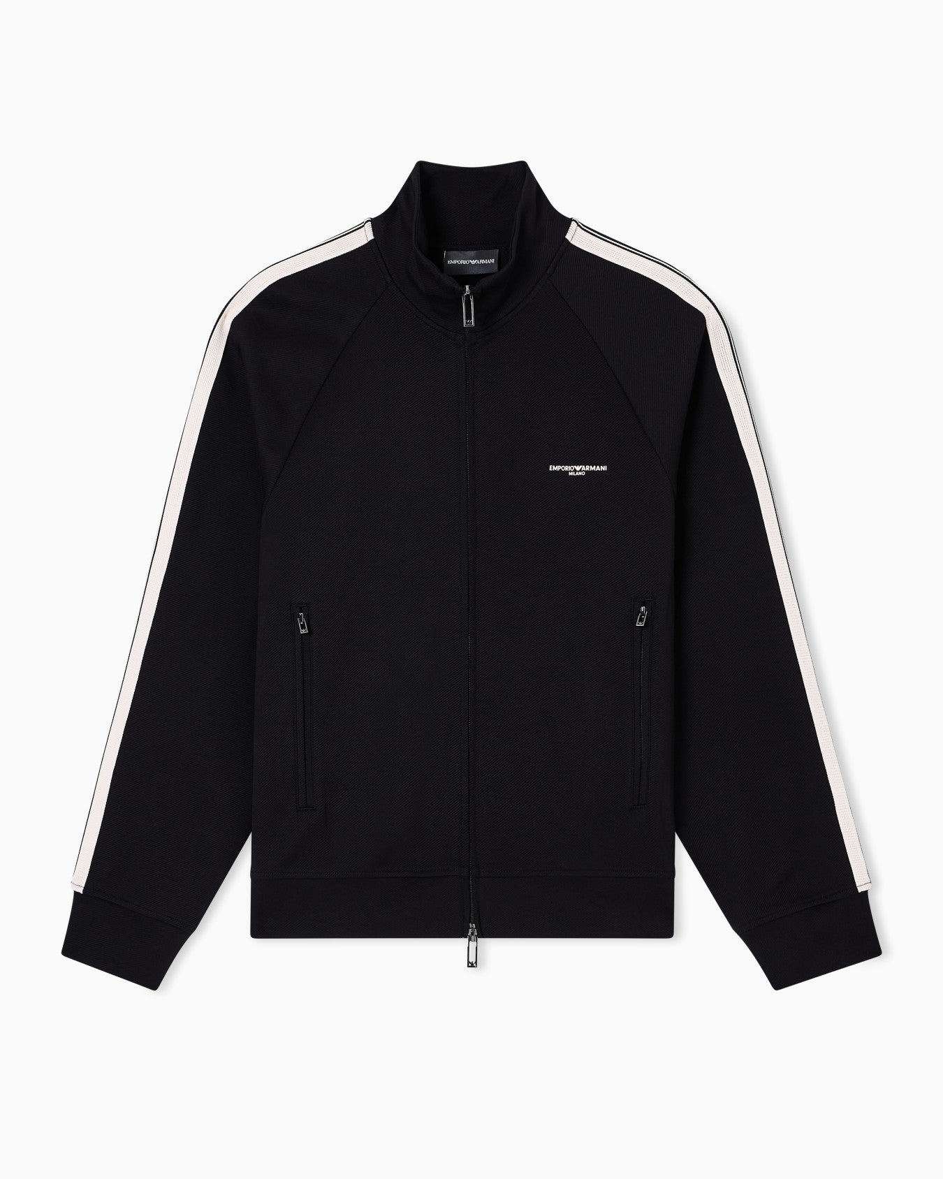 Felpa full zip in jersey con bande a contrasto ASV