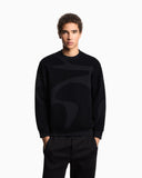 Felpa con logo flock all over in jersey misto lyocell ASV