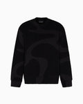 Felpa con logo flock all over in jersey misto lyocell ASV