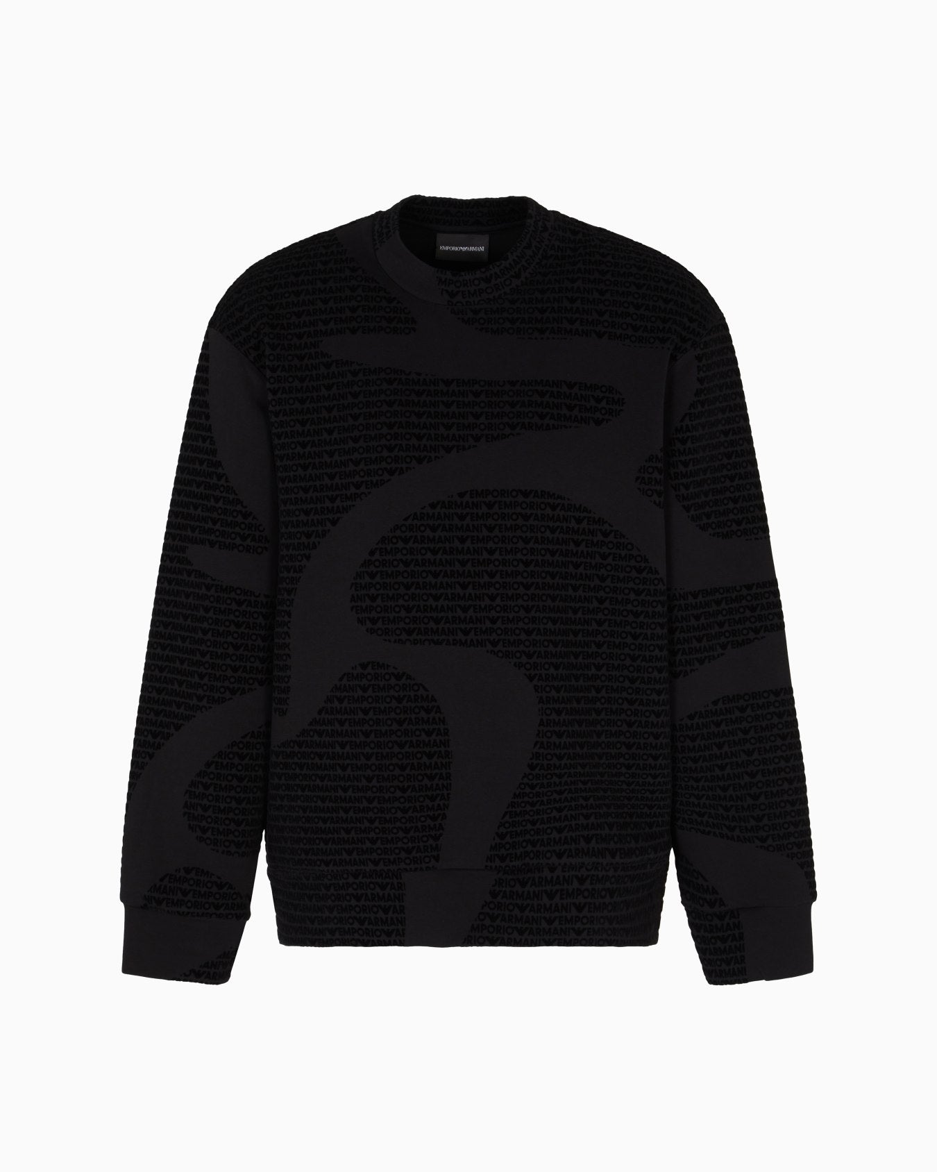 Felpa con logo flock all over in jersey misto lyocell ASV