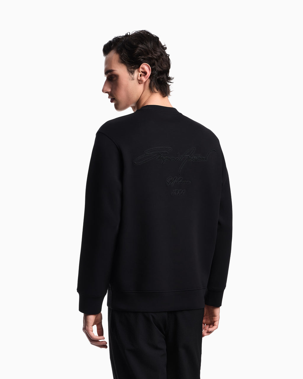 Felpa con maxi ricamo in double jersey ASV