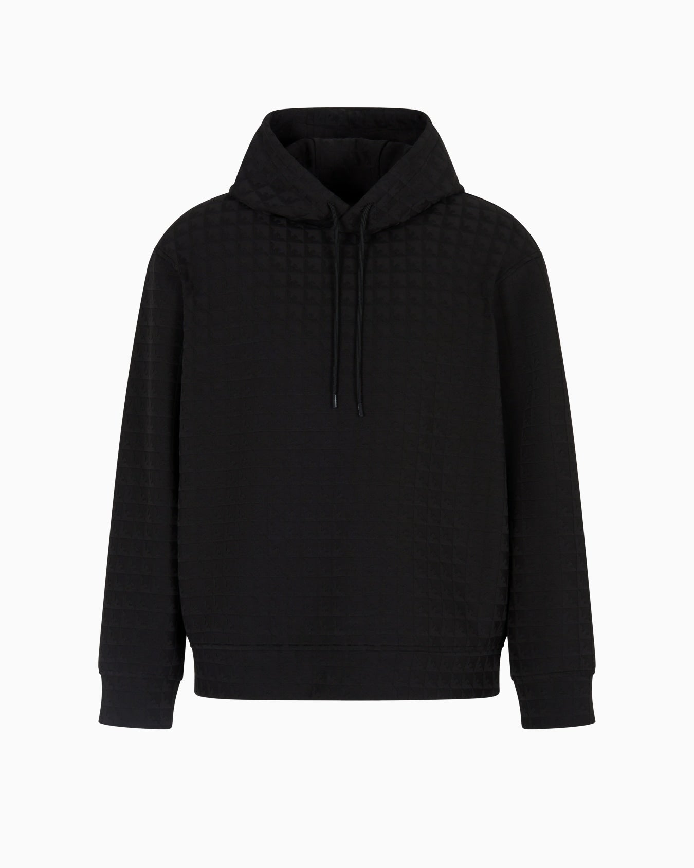 Felpa con cappuccio in jersey jacquard misto lyocell motivo aquile reiterate ASV
