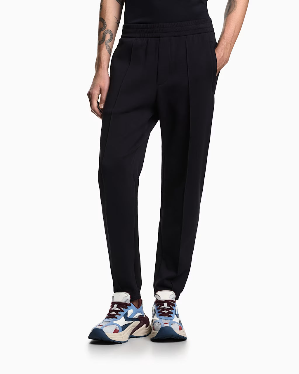 Pantaloni jersey jogger con coulisse e tasche