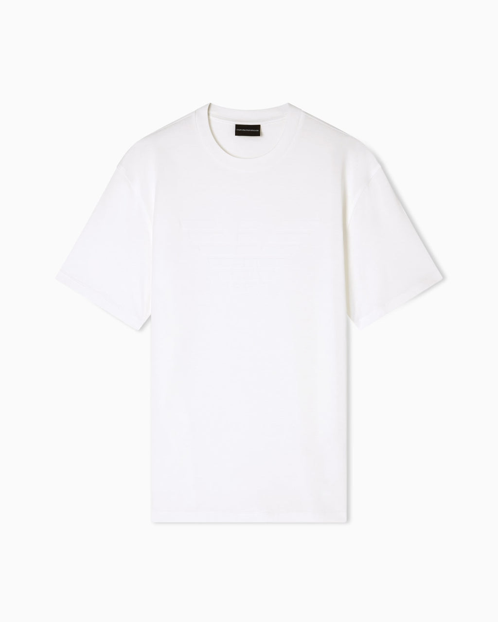 T-shirt in jersey con intarsio logo in tono