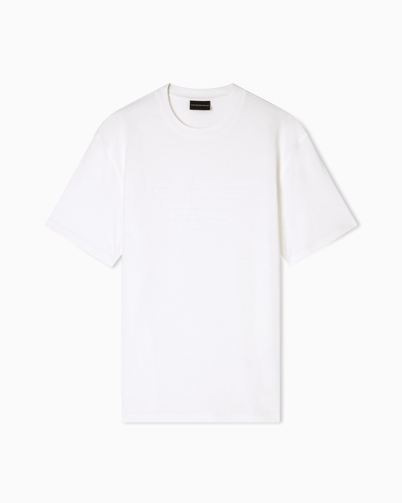 T-shirt in jersey con intarsio logo in tono