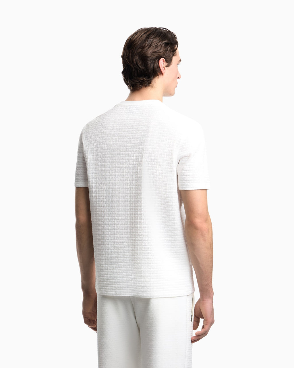 T-shirt in jersey jacquard lettering all over