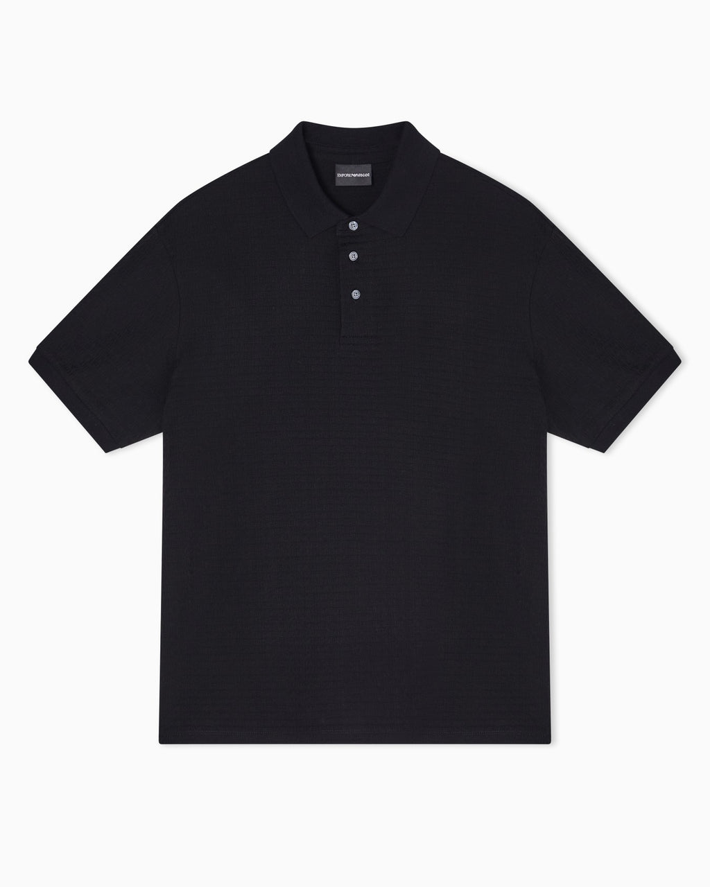 Polo in jersey jacquard lettering all over