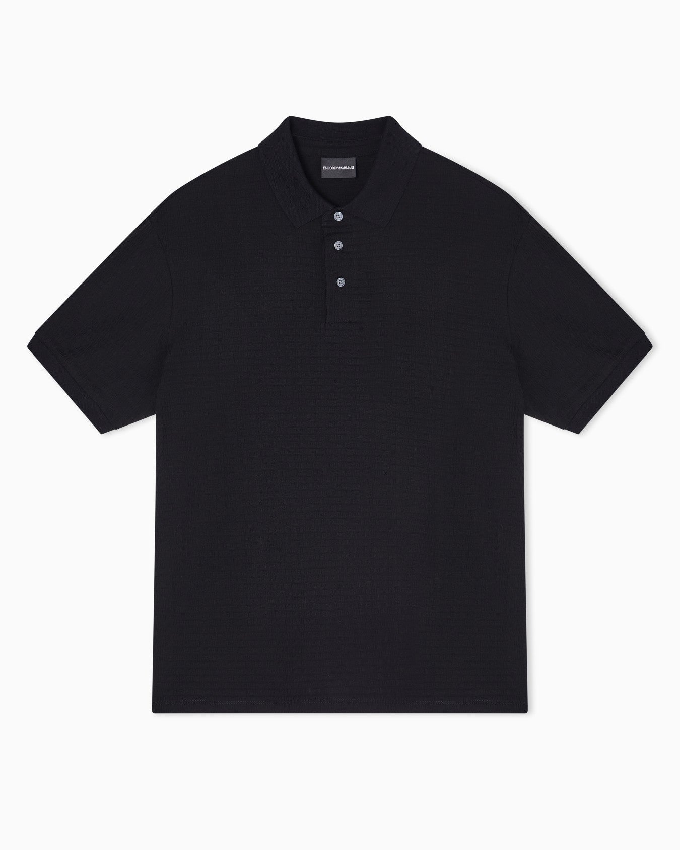 Polo in jersey jacquard lettering all over
