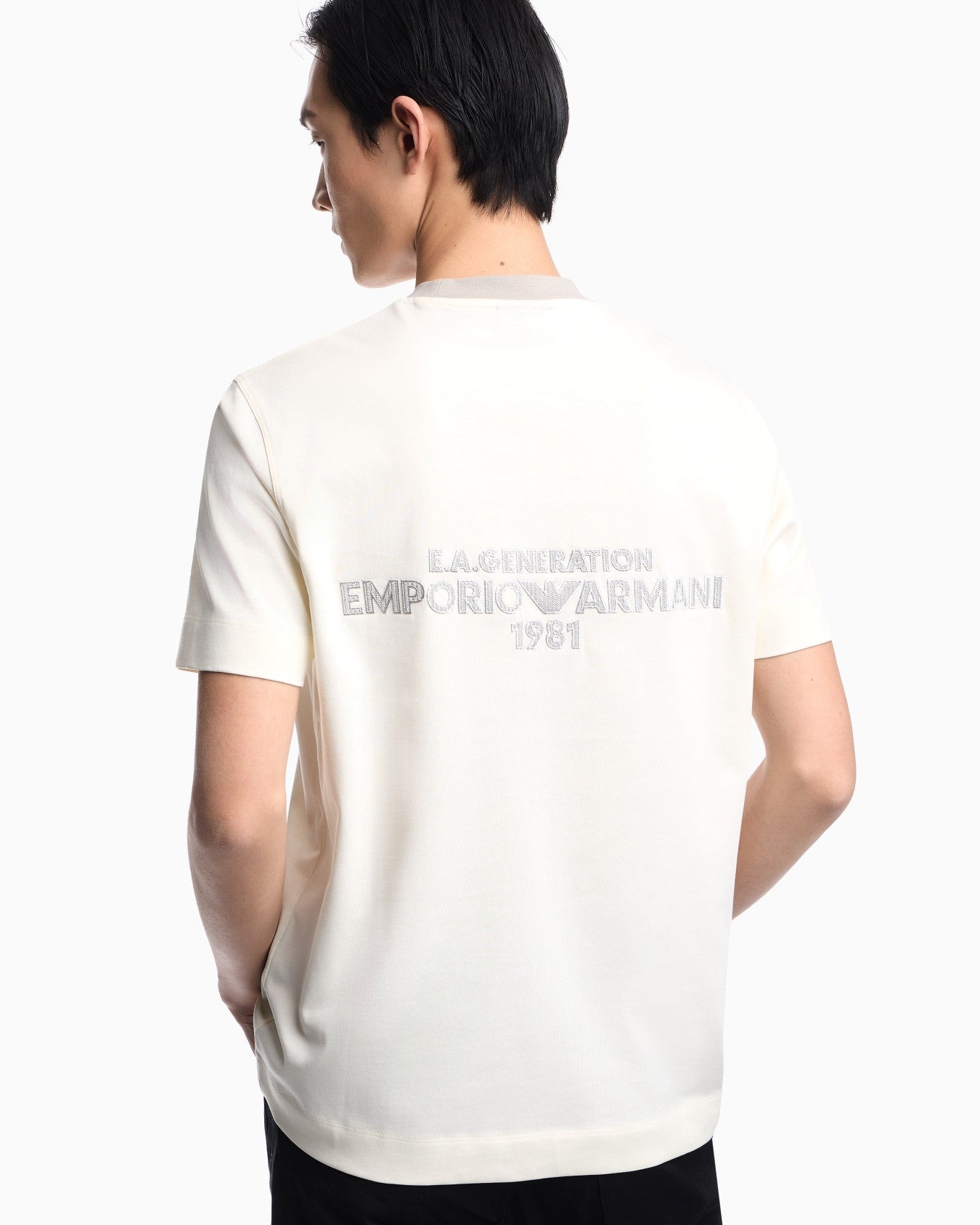 T-shirt in jersey heavy con ricamo EA Generation