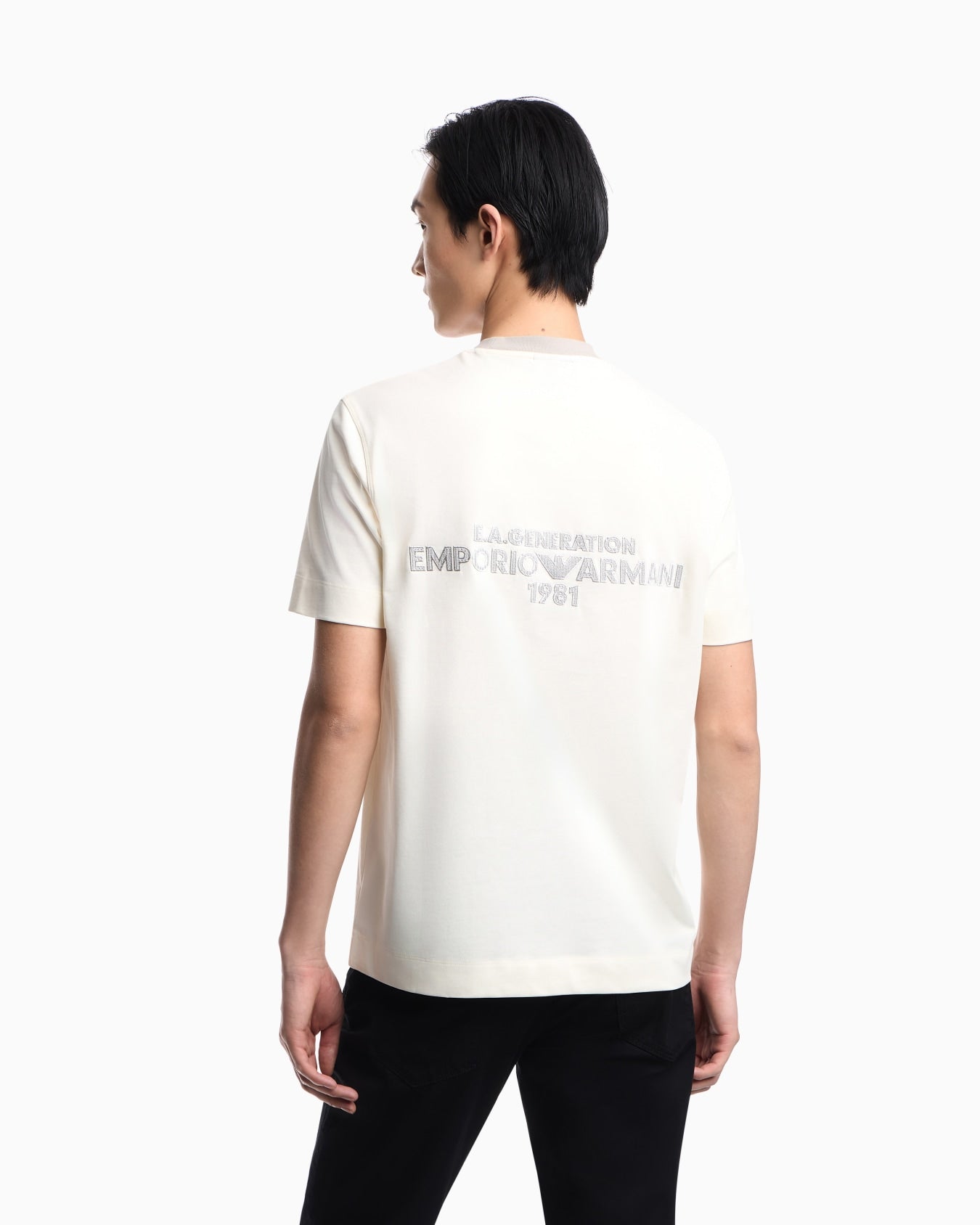 T-shirt in jersey heavy con ricamo EA Generation