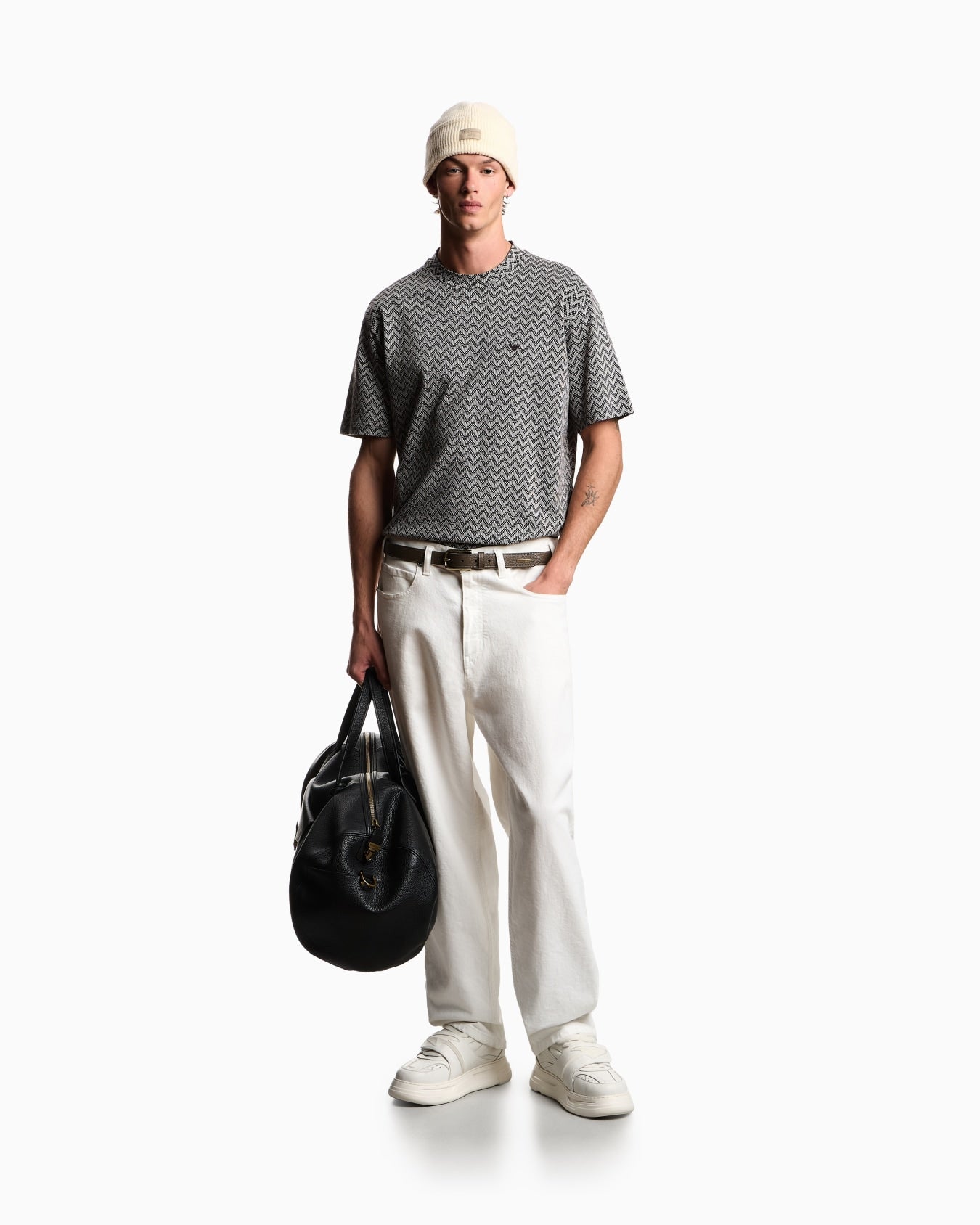 T-shirt in jersey jacquard Icon