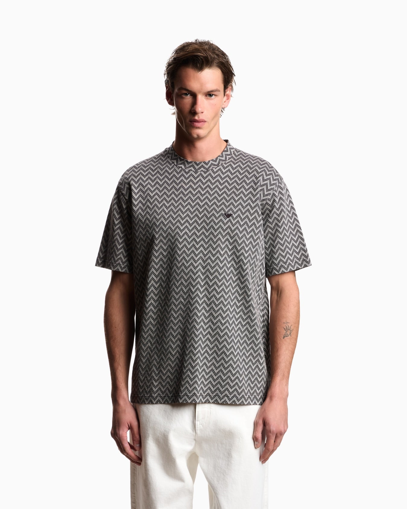 T-shirt in jersey jacquard Icon