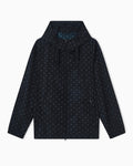 Blouson con cappuccio in nylon grafica micro eagle all over
