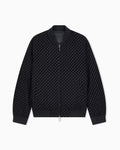 Piumino in nylon floccato con dettagli in maglia Emporio Armani