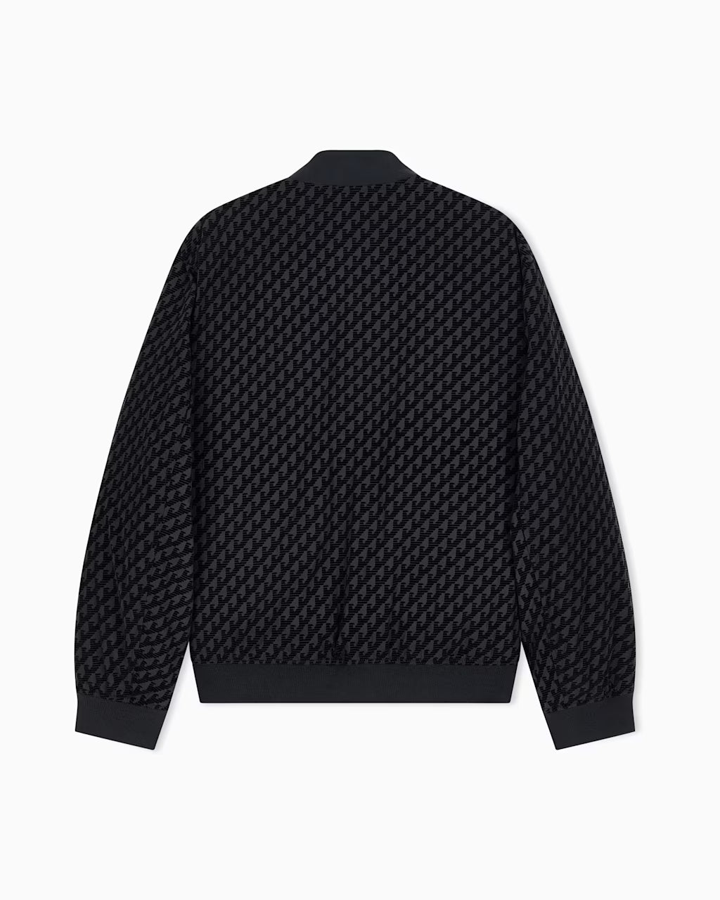 Piumino in nylon floccato con dettagli in maglia Emporio Armani