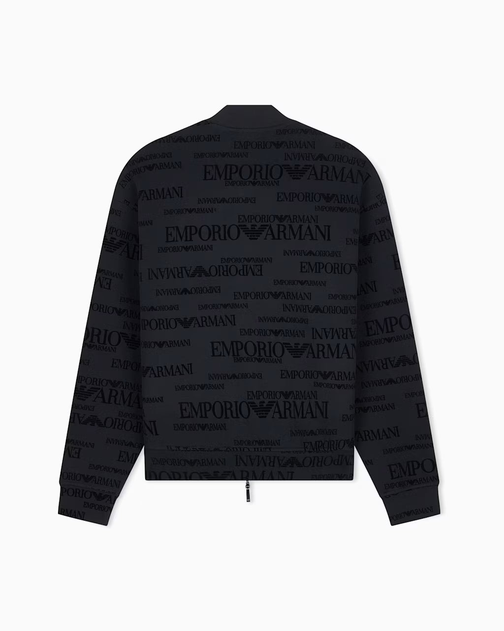 Felpa con zip in jersey logo flock all over
