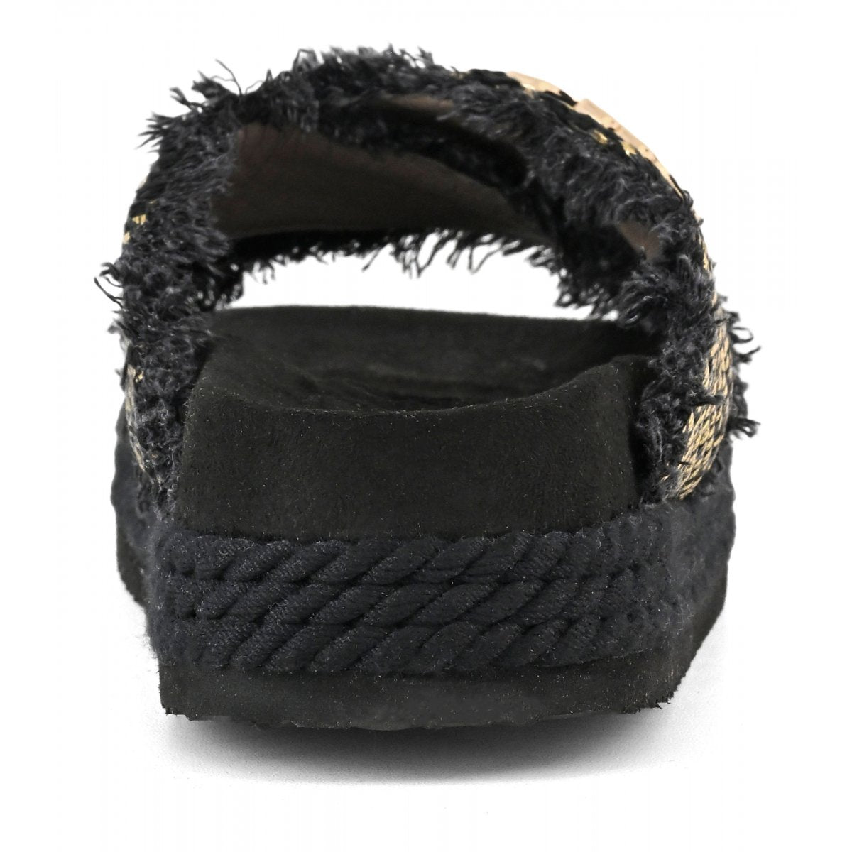 Criss-cross sandal raffia meta MOU