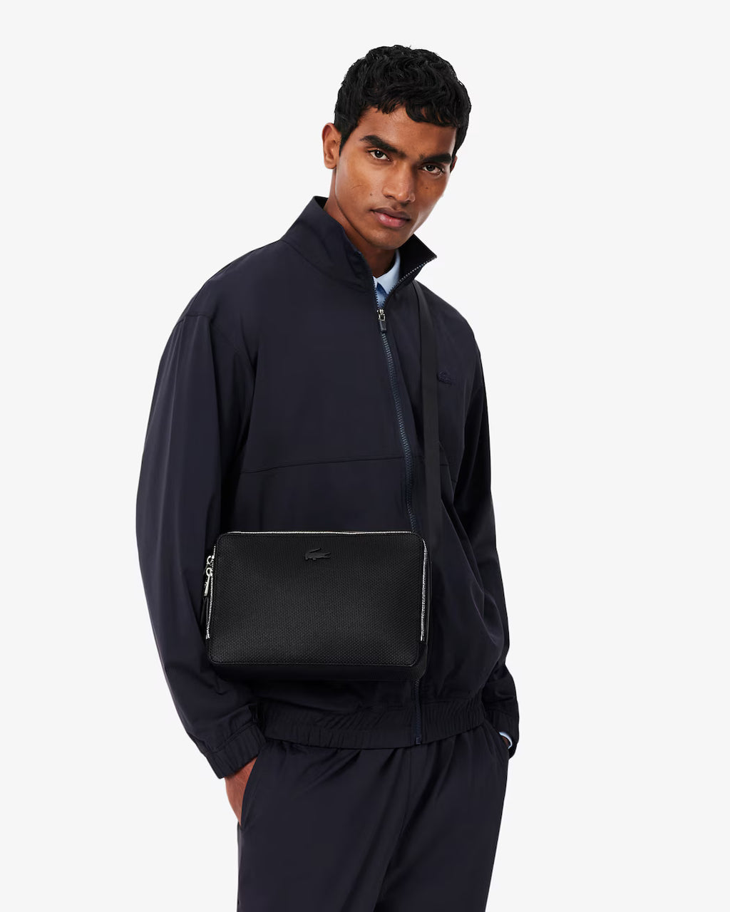 BORSA REPORTER IN PELLE LACOSTE