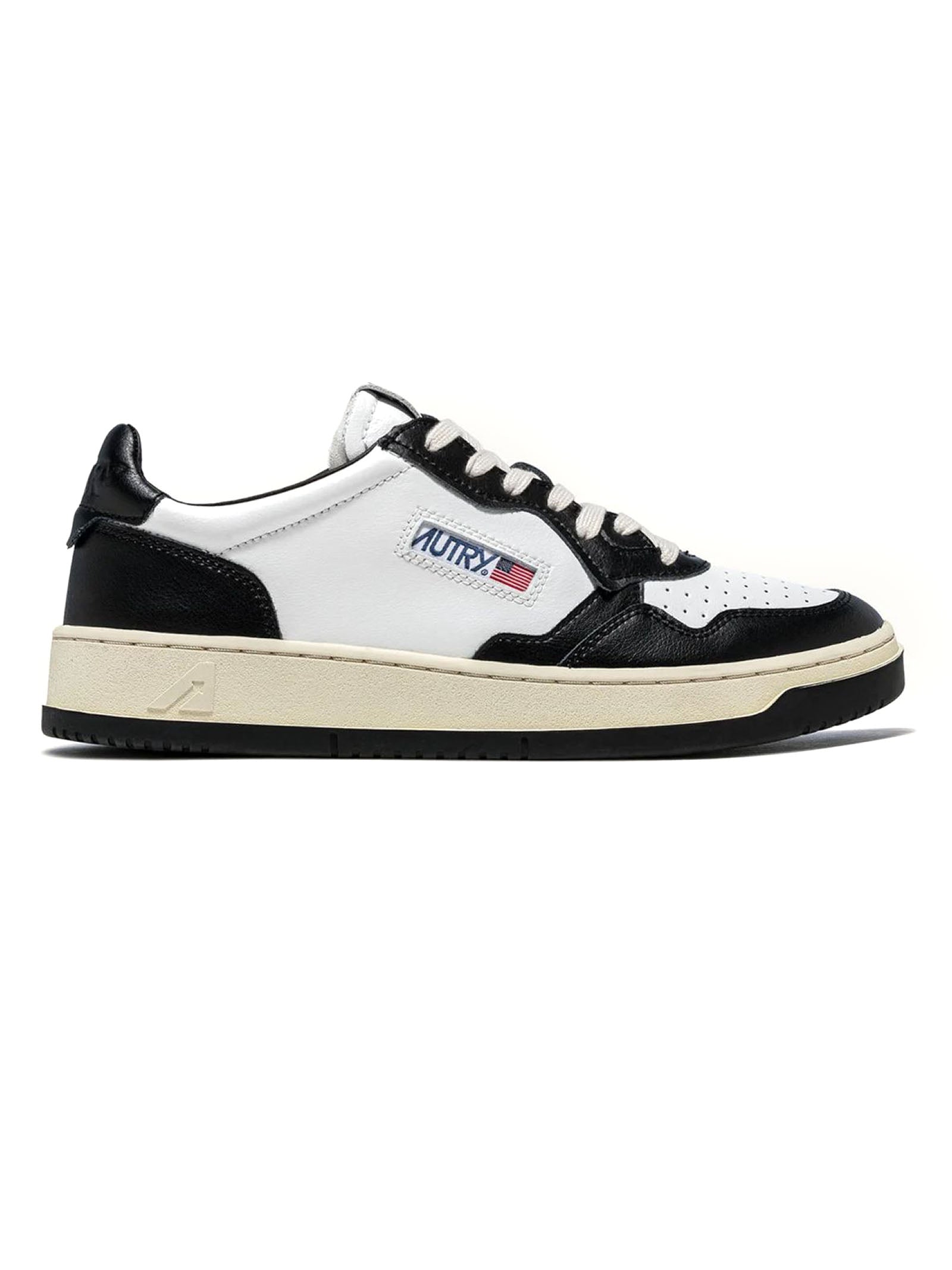 SNEAKERS MEDALIST LOW BICOLOR IN PELLE BIANCA E NERA