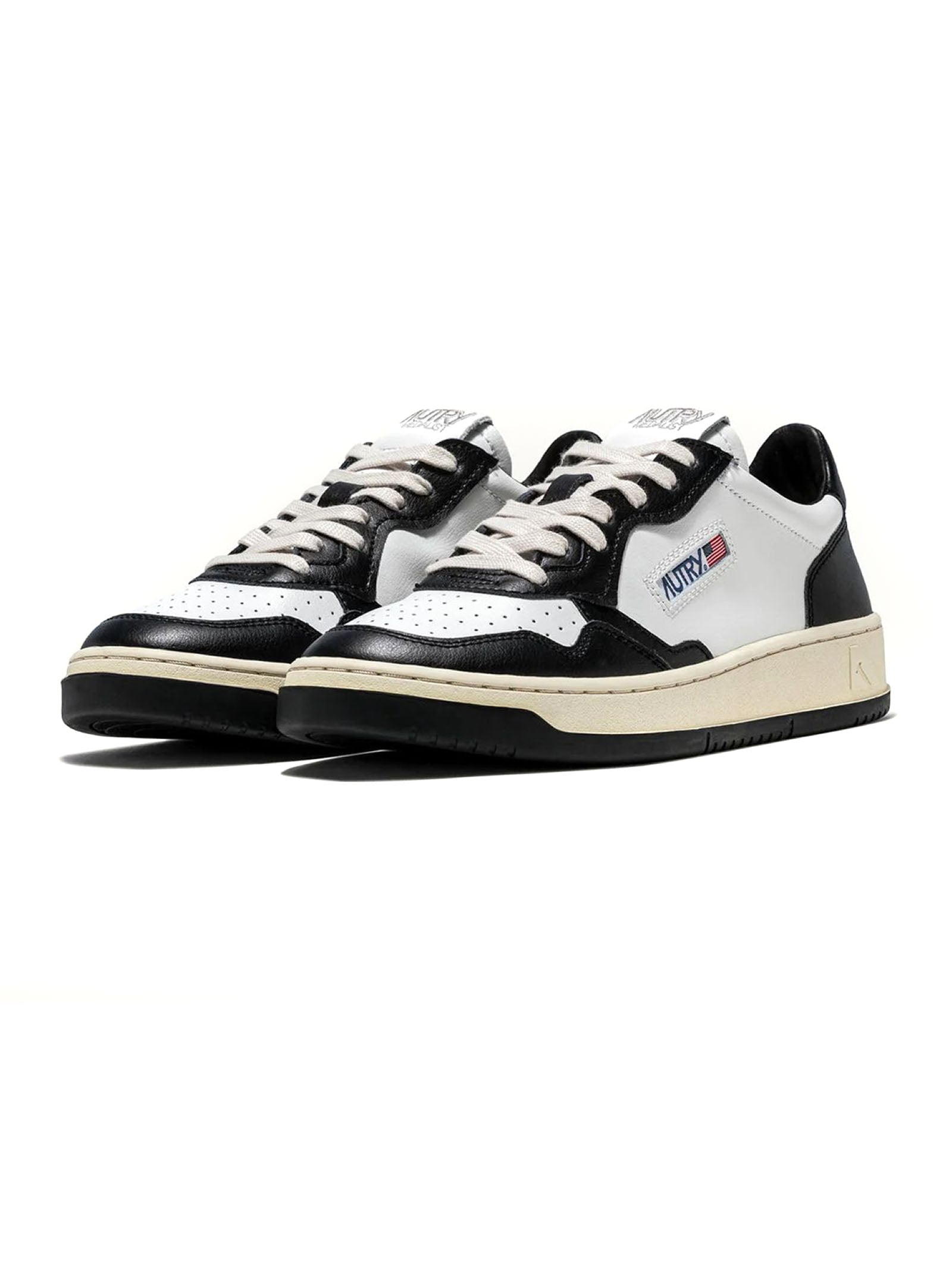 SNEAKERS MEDALIST LOW BICOLOR IN PELLE BIANCA E NERA