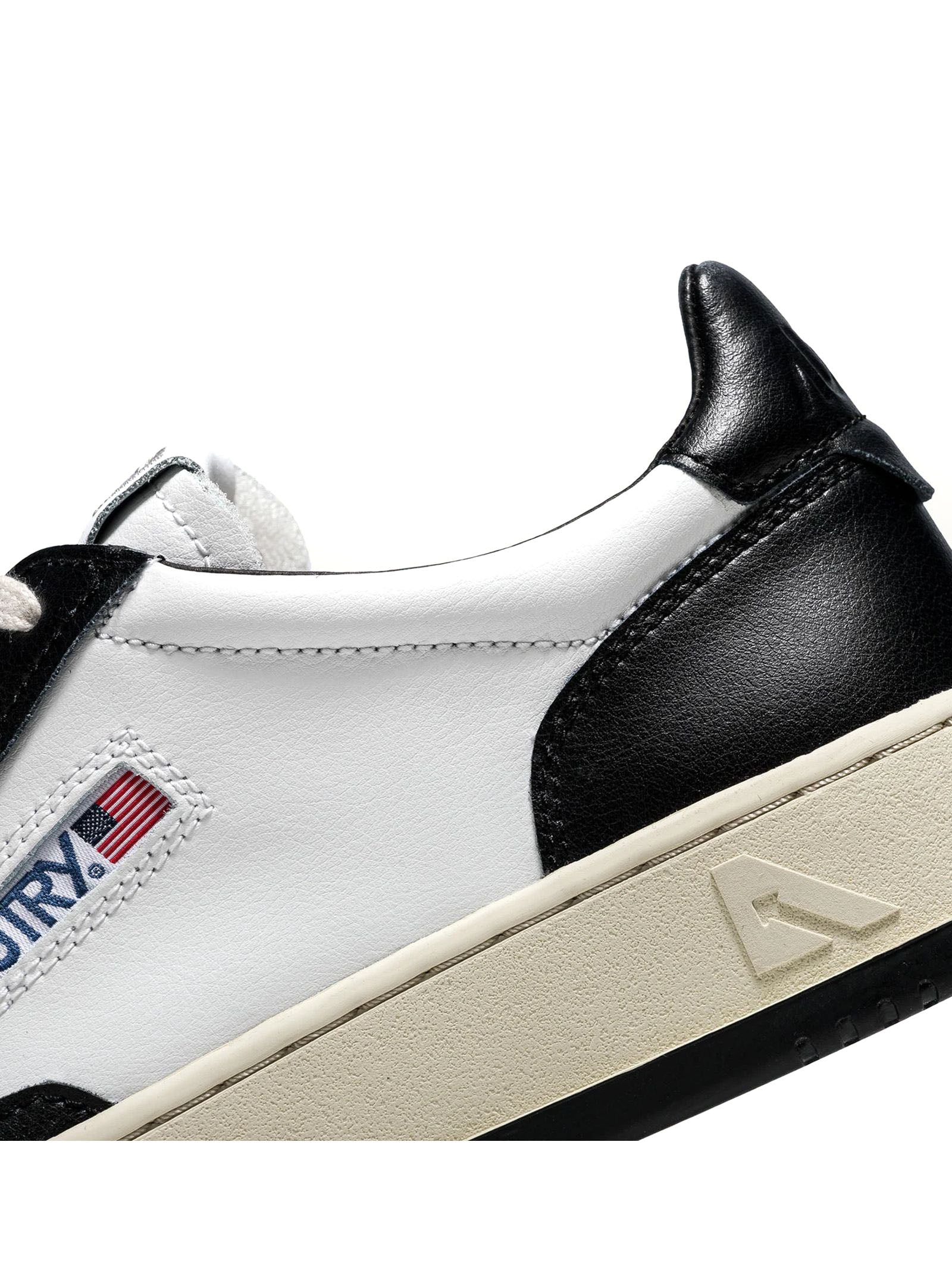 SNEAKERS MEDALIST LOW BICOLOR IN PELLE BIANCA E NERA