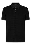 EMPORIO ARMANI Polo in jersey misto lyocell con lettering flock all over ASV