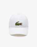 Cappello in twill di cotone con stemma coccodrillo