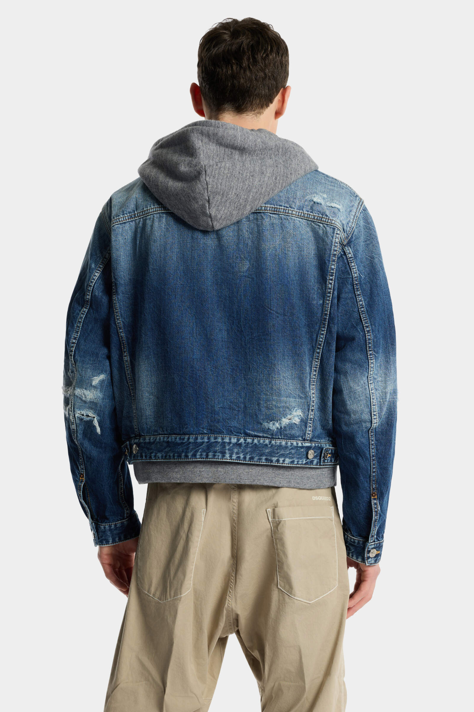 Medium Ripped Wash Over Jean Jacket