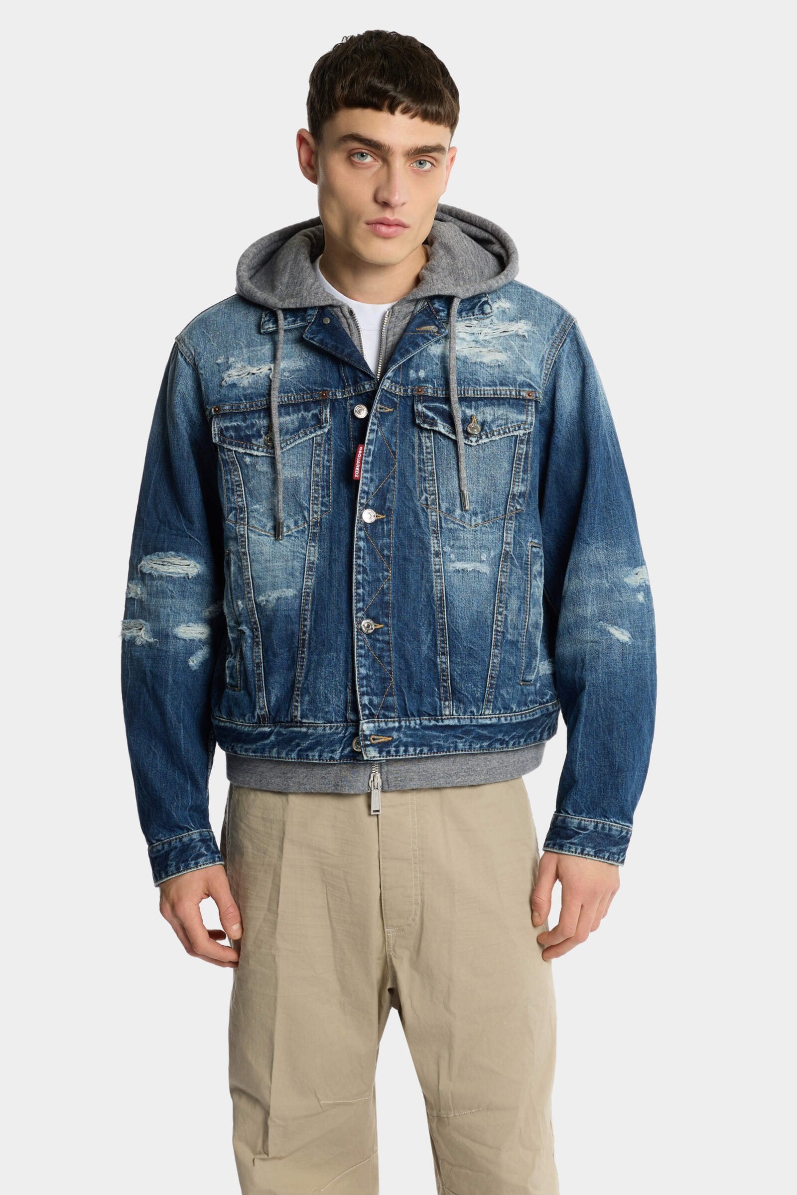 Medium Ripped Wash Over Jean Jacket