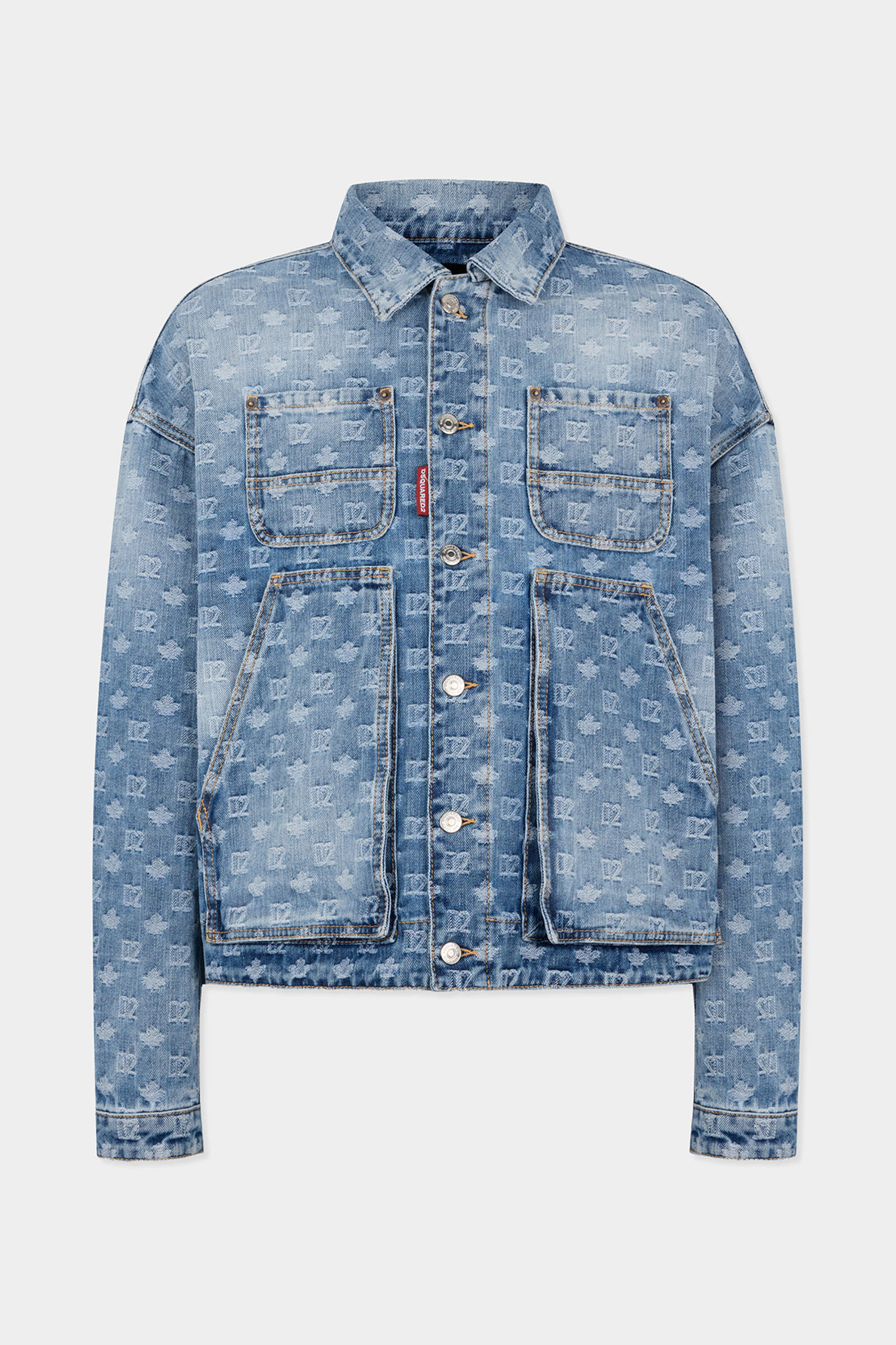 Light Wash Utility Jean Jacket