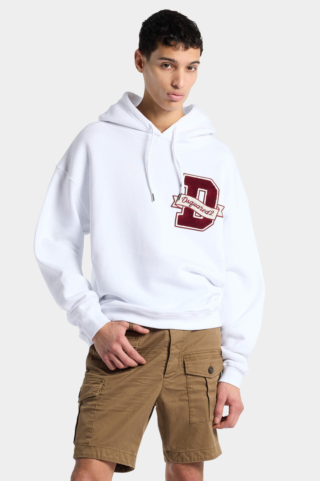 Felpa Con Cappuccio D2 College Relax Fit