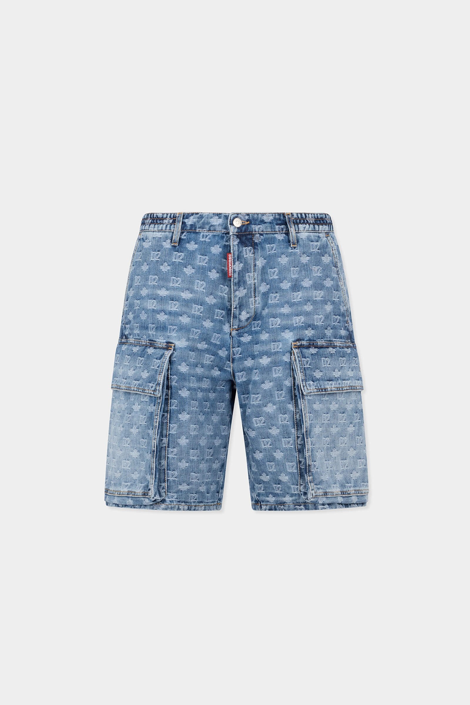 Light Wash Utility Shorts