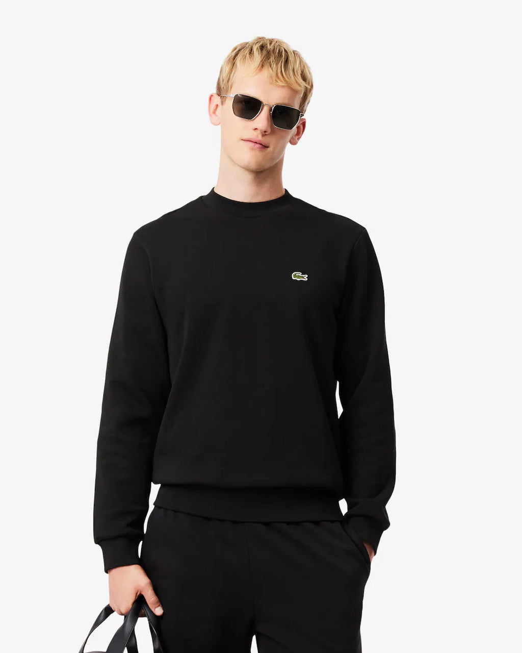 LACOSTE Felpa girocollo in pile