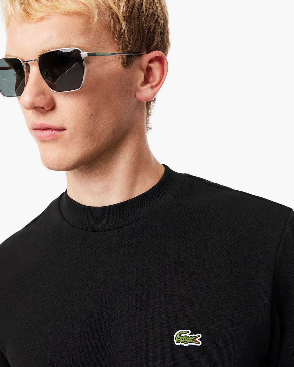 LACOSTE Felpa girocollo in pile
