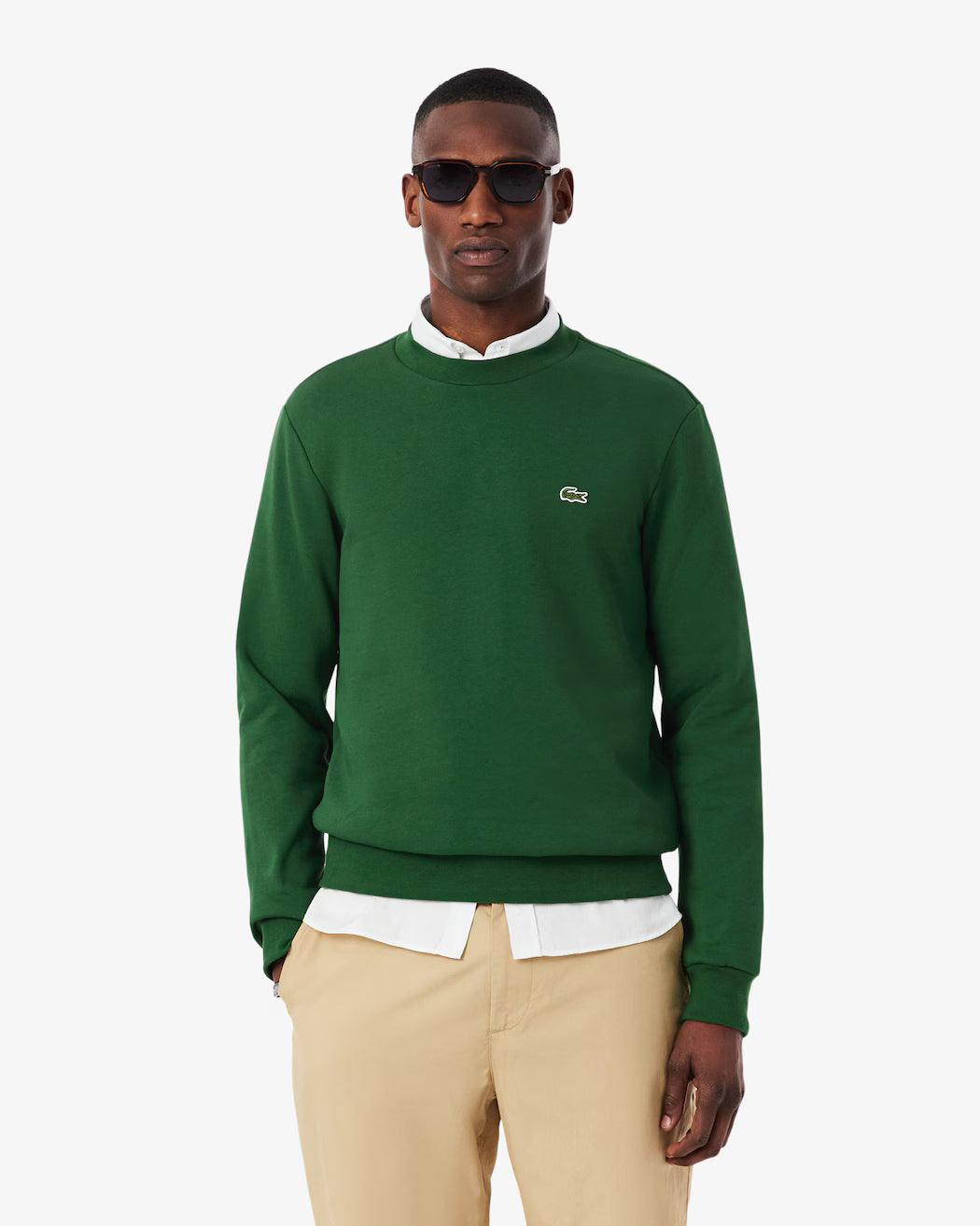 LACOSTE Felpa girocollo in pile