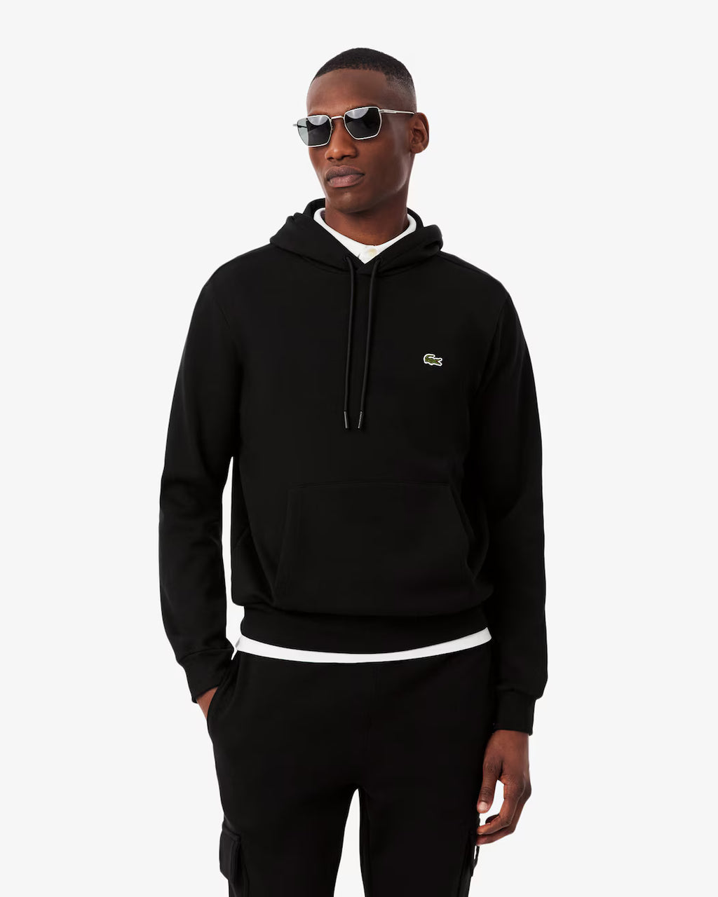 LACOSTE Felpa con cappuccio in pile