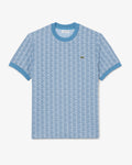 T-shirt slim fit con monogramma jacquard
