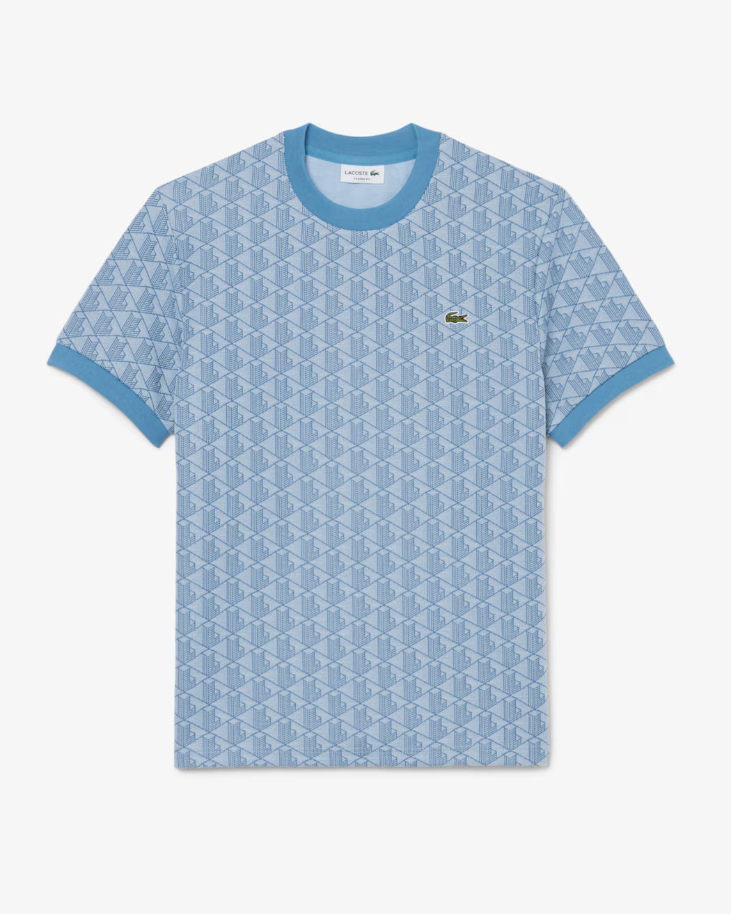 T-shirt slim fit con monogramma jacquard