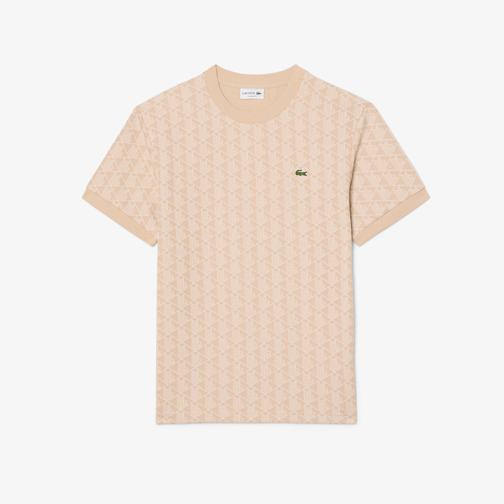 T-shirt slim fit con monogramma jacquard