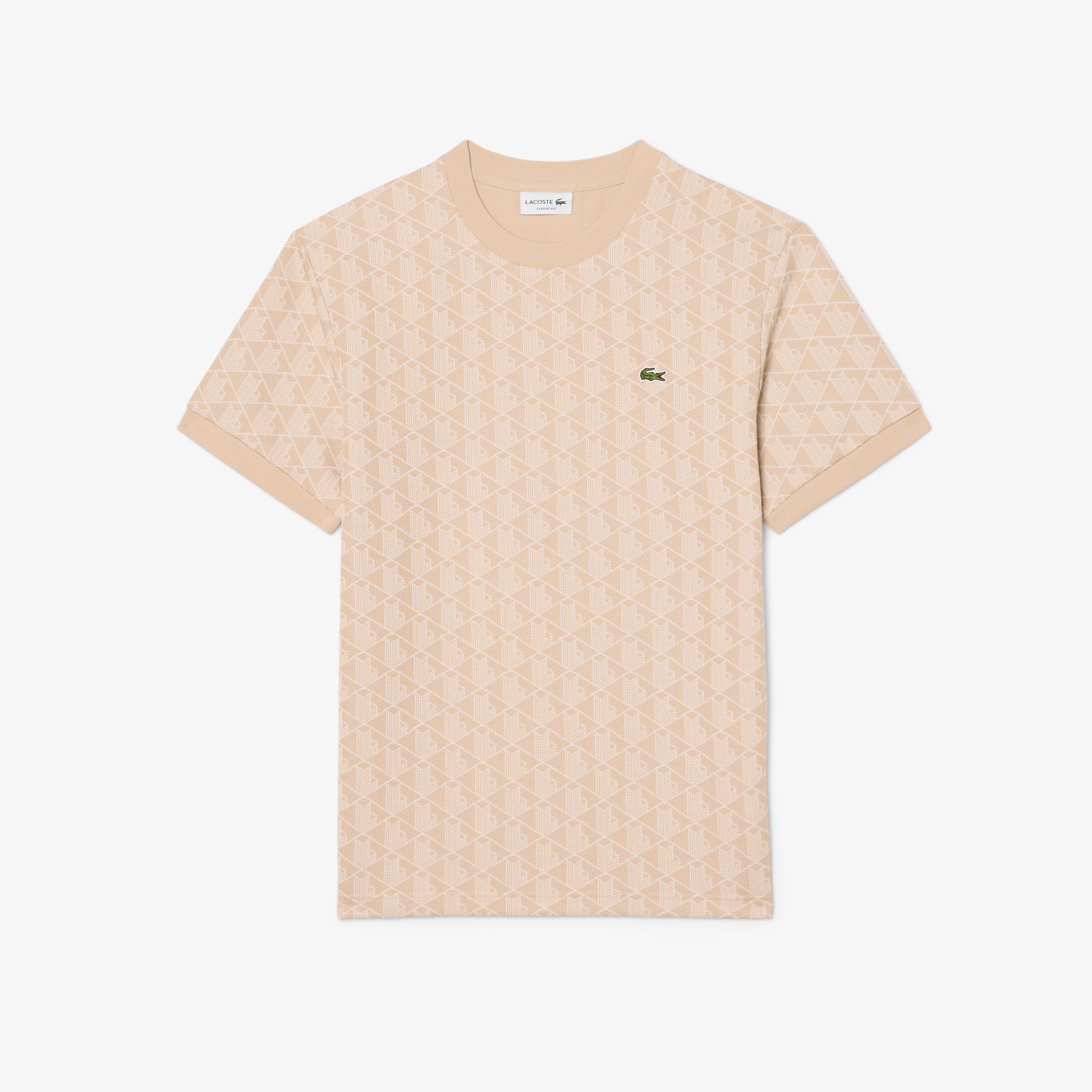 T-shirt slim fit con monogramma jacquard