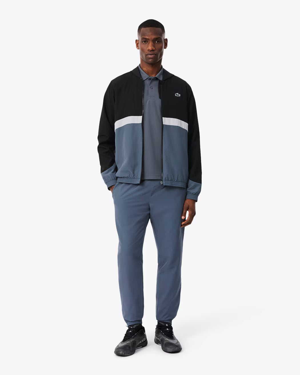 Tuta sportiva colorblock con stampa
