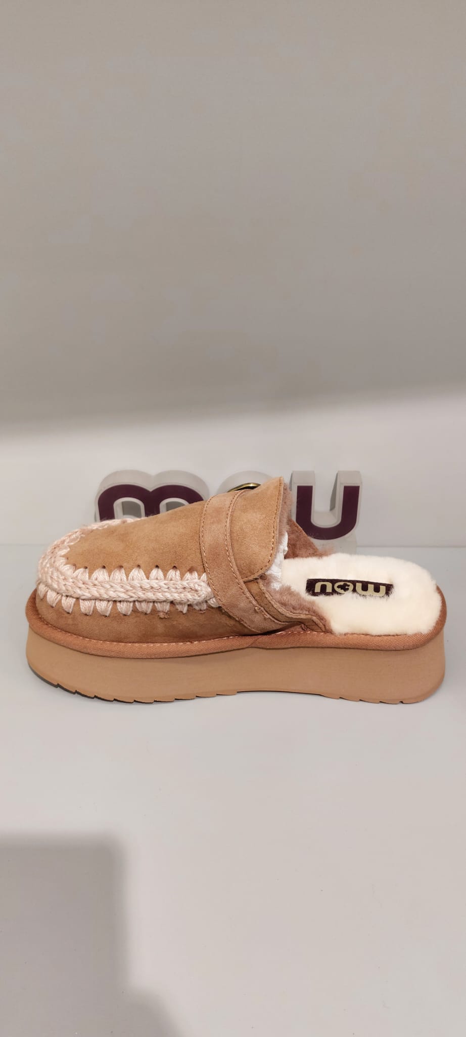 MOU PLATFORM CLOG SUEDE