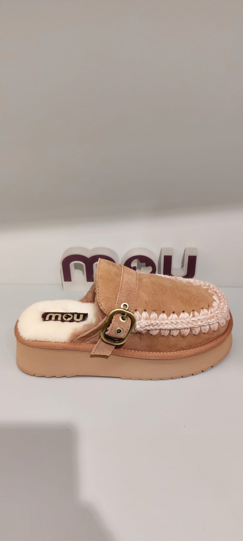 MOU PLATFORM CLOG SUEDE
