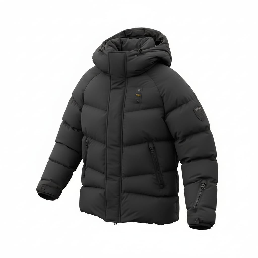 BLAUER GIUBBETTO CON TASCHINO SULLA MANICA CROWN