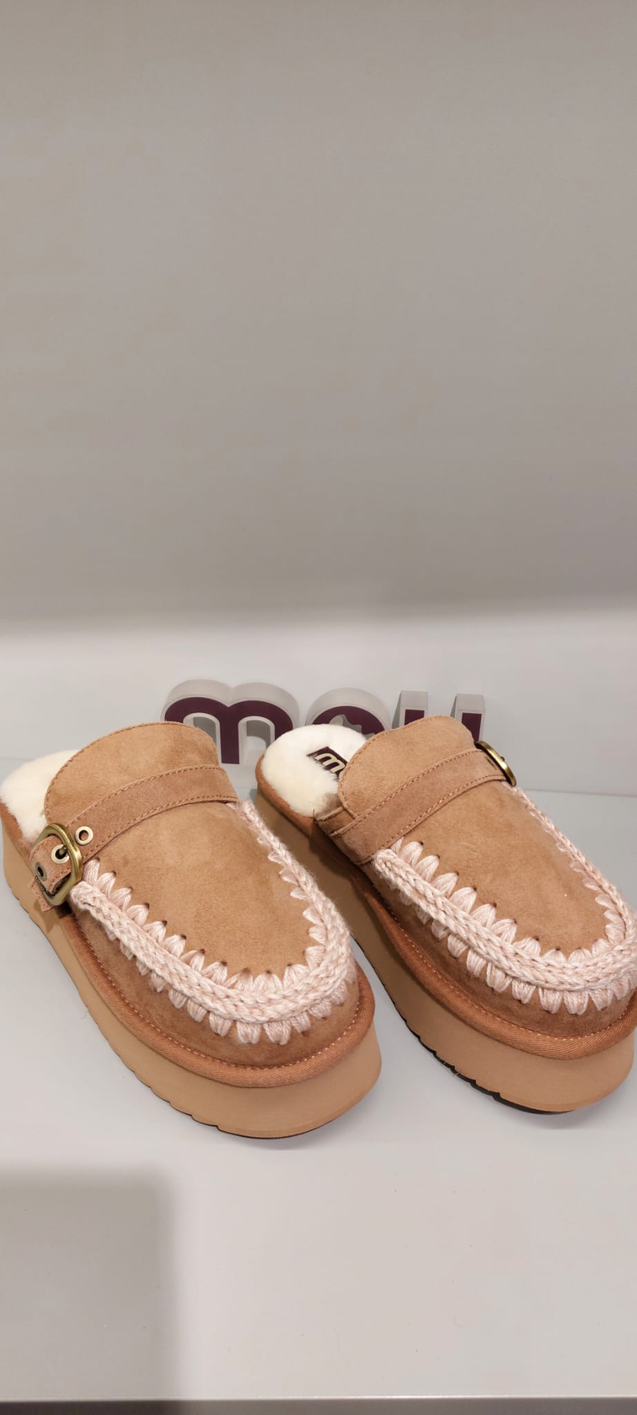 MOU PLATFORM CLOG SUEDE