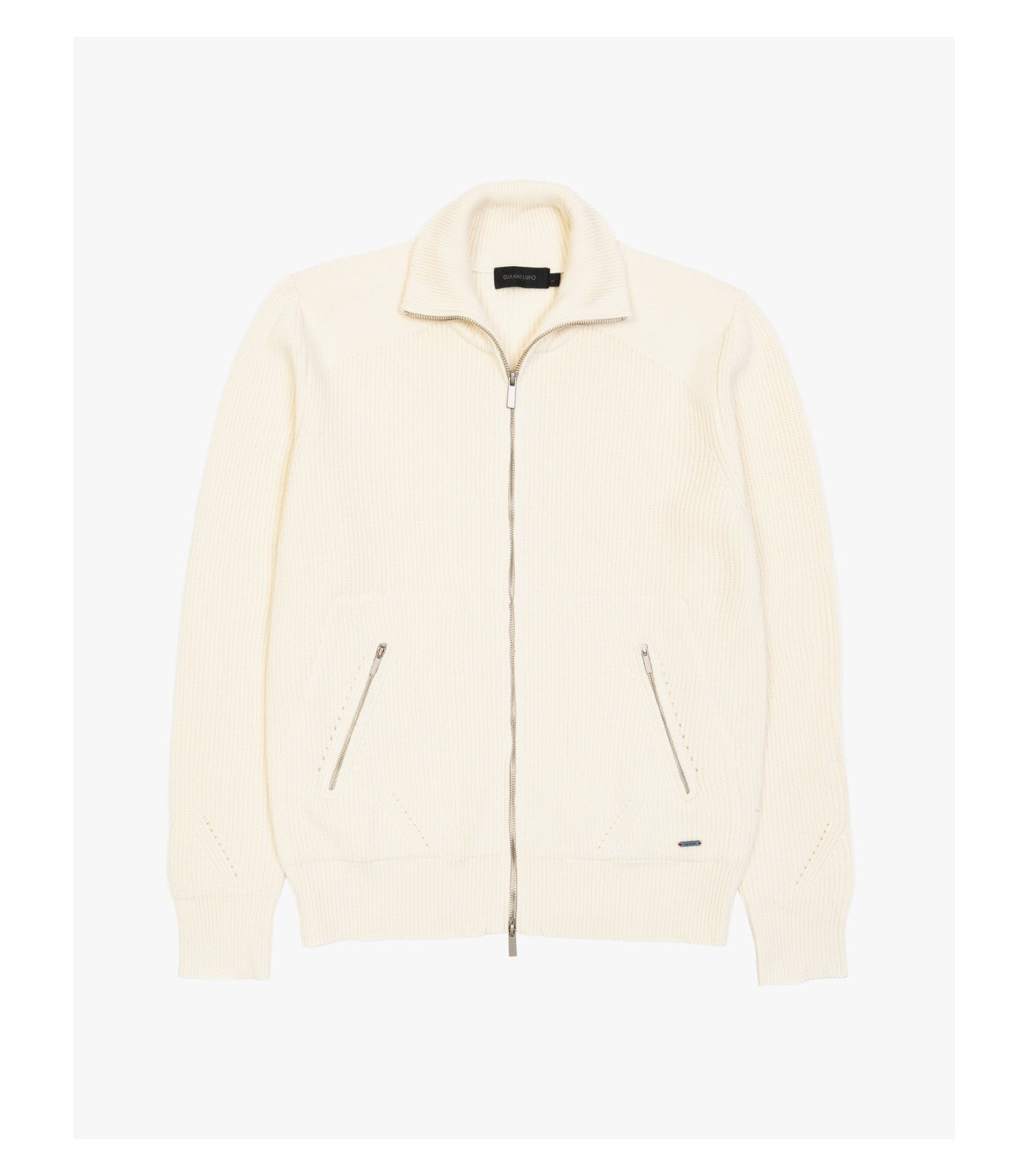 GIANNI LUPO Cardigan a costa inglese con zip