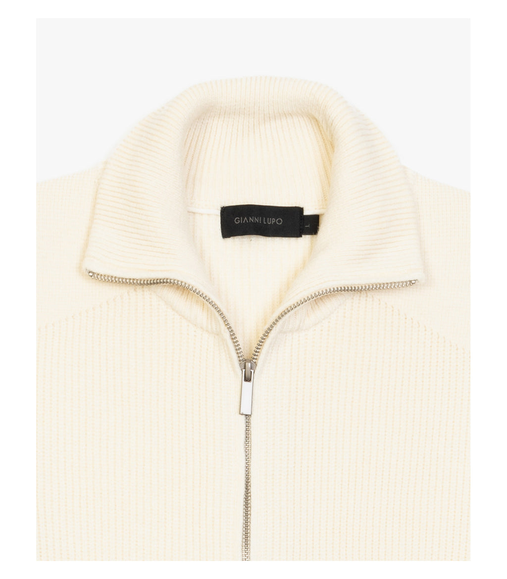 GIANNI LUPO Cardigan a costa inglese con zip